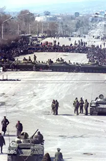 Authorities: Confrontation in Putovsky Street, Dushanbe, 1990
