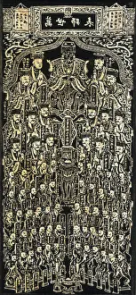Gravure: Confucius, with his 72 followers