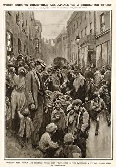 Congested: Congested street scene in Shoreditch, London
