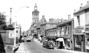 Congleton: Congleton, Town Hall and High Street c1955