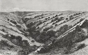 Zaire: The Congo. Climbing a slope in the Mpagassa Gorge