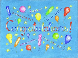 Lindy: Congratulations with balloons and stars