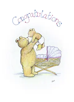 Endersby: Congratulations - Bear lifting up a baby bear