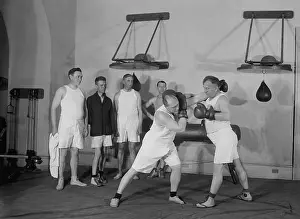 Congressmen: Congressional boxing match with spectators at the