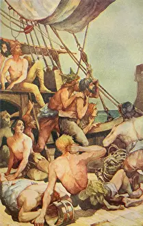 Lcgr2001: Conjectural scene depicting the Norse sighting