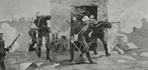 Skirmish: Conquest of Egypt by British troops, 1882. Ramleh station