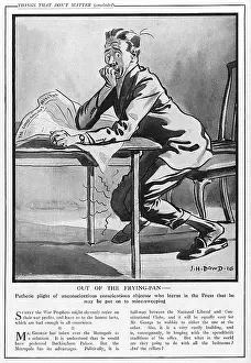 Portrayal: Conscientious objector cartoon, WWI
