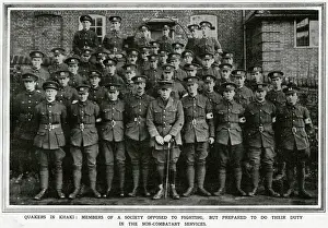 Aegis: Conscientious objectors parade for a photograph 1916
