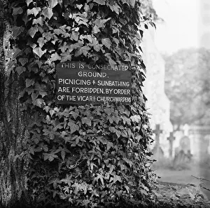 Forbidding: This is consecrated ground sign