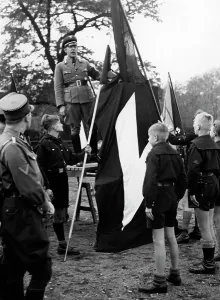 Squirt: Consecration of the flag in Angermuende, 1938