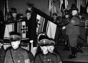 Wilmersdorf: Consecration of flags in Berlin, 1934