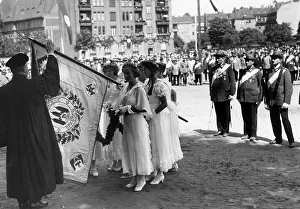Pastor: Consecration of the new marksmen flags in Berlin, 1934