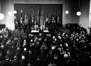 Consecration: Consecration of the Protestant parish hall in Haselhorst