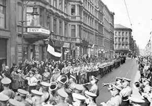 Dnvp: Consecration of a squadron in Berlin, around the 1920s