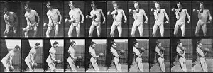 Dumbbell: Consecutive images of man lifting a dumbbell. ?