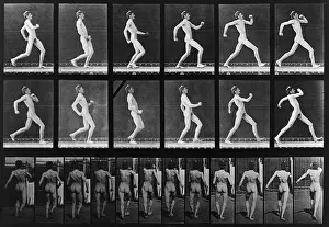 Eadweard: Consecutive images of a nude man running. ?