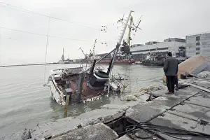 Sunken: Consequences of hurricane in Taganrog