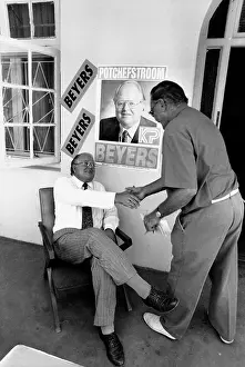 Potchefstroom: Conservative MP Beyers greets a supporter
