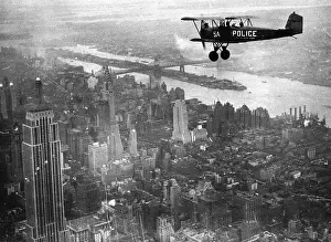 Inexperienced: Constabulary plane flies across Manhattan