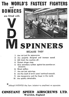 Airscrews: Constant Speed Airscrews: VDM Propeller Spinners