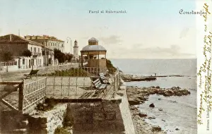 Constanta: Constanta - Romania - Avenue and Lighthouse