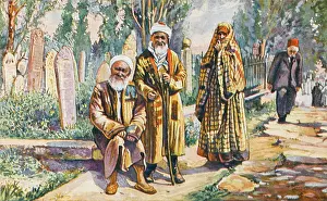 Tombstones: Constantinople - Cemetery with Pilgrims