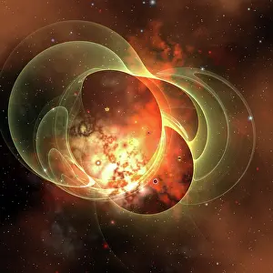 Constellation: A constellation sits inside encircling gaseous rings in ?