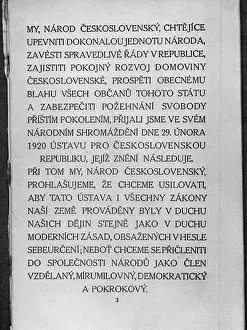 Strana: Constitution of Czechoslovakia is accepted by