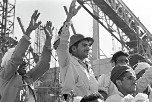 Builders: Construction of Aswan hydroelectric station, 1968