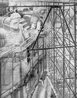 Schmitz: Construction of the Battle of Nations memorial, Leipzig, 191