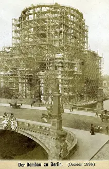 Spree: Construction of the Berlin Cathedral, 1896