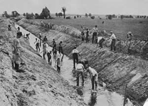 Drain: Construction of a drainage ditch, 1932