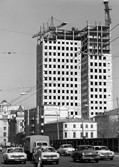 Stuzhin: Construction of Ekspress center, 1979