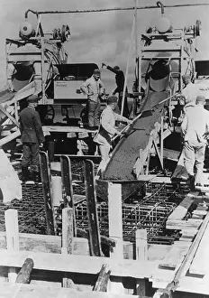 Rheinland: Construction of a German coastal fortification at the At