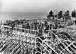 Partly: Construction of a German coastal fortification on the At