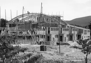 Scaffolding: Construction of the Goslar Town Hall, 1935