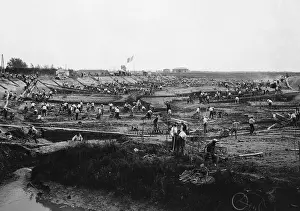 Modena: Construction of an irrigation canal in Italy, 1930