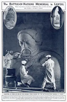 Sculpting: Construction of Monument to the Battle of the Nations 1912