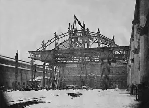Girder: Construction of the Munich train station, 1879