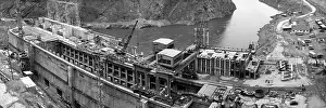Construction of Nurek hydroelectric power station, 1974