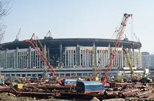 Mira: Construction of Olimpiysky Sports Complex, 1979