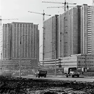 Izmailovo: Construction of Olympic hotel complex Izmailovo, 1979