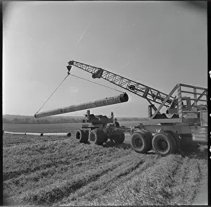 Compressor: Construction, pipeline, pipe, truck crane, crane