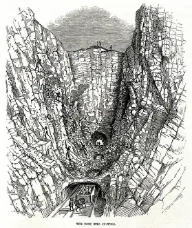 Navvy: Construction, Rose Hill cutting, Brighton & Lewes Railway
