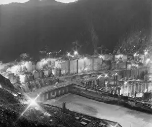 Hydropower: Construction of Sayano?Shushenskaya Hydropower Station, 1978