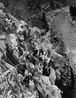 Expose: Construction on the Seminoe Dam, 1937