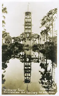 Belltower: Construction of Singing Tower, Lake Wales, Florida, USA