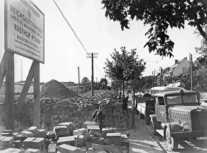 Poznan: Construction site for a motorway stop in Poznan, 1941