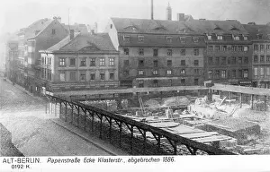 Cellar: Construction site in Papenstrasse in Berlin, 1886