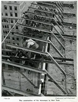 Girder: Construction of skyscraper, New York 1905